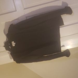 thick knit large dark gray cardigan